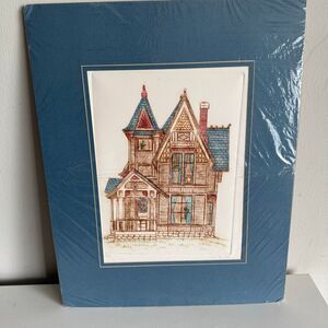 Vintage Susan Shepard Limited Edition Victorian House Etching Signed & Numbered